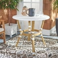 thumbnail image 2 of Safavieh Sidford Outdoor Rattan Aluminium Polyethylene Bistro Table, White, 2 of 8