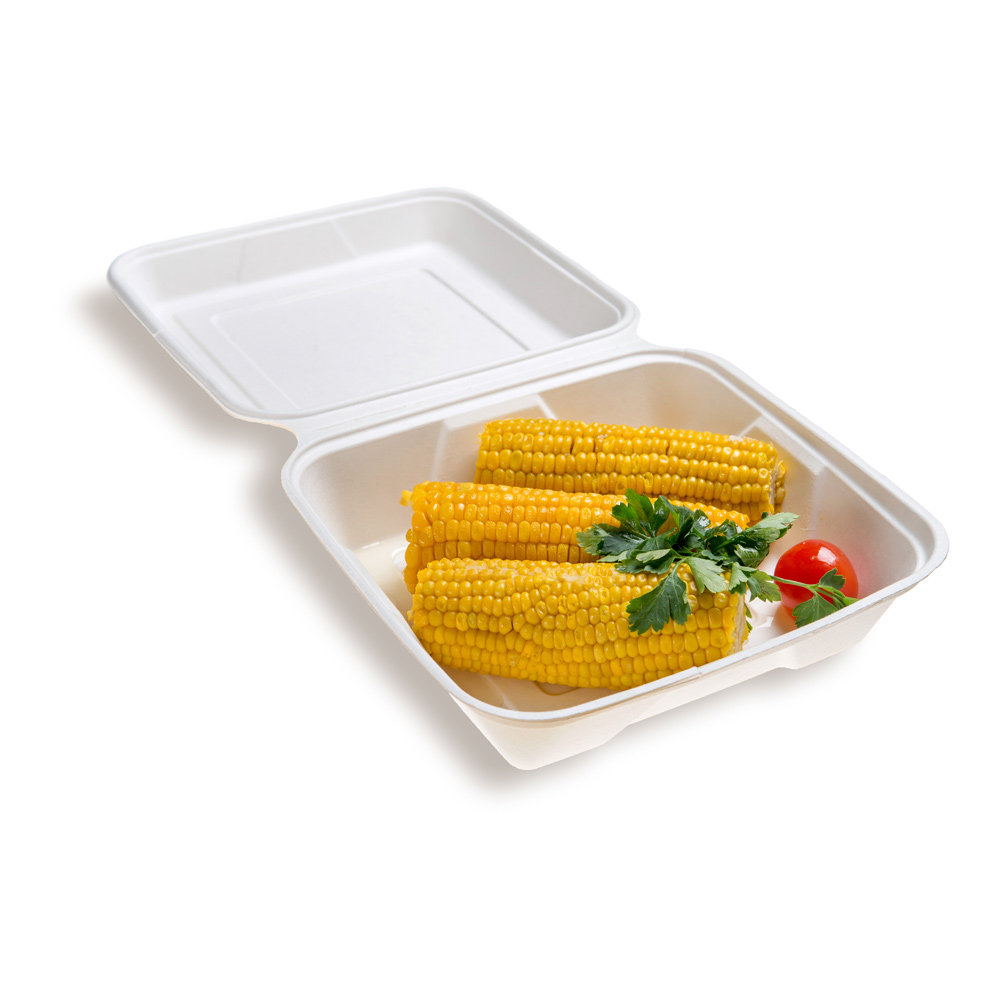 Bagasse Take Out Container, Bagasse To Go Box, Clamshell Durable All