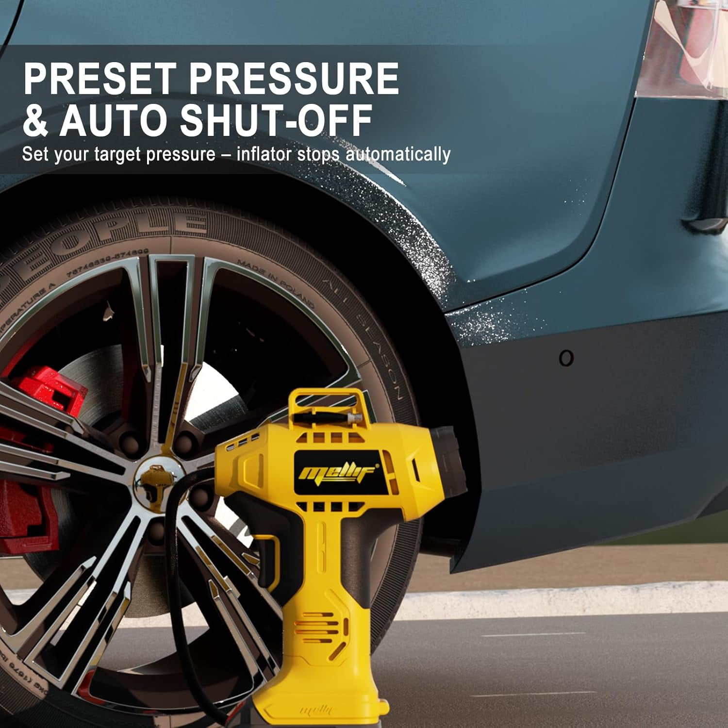 Cordless Tire Inflator Air Compressor Compatible with Dewalt 20V MAX Battery(Tool Only)