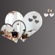 thumbnail image 3 of Espejo 3D pegatinas de pared amor corazón calcomanía DIY hogar dormitorio arte decoración (plata), 3 of 4