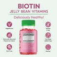 thumbnail image 4 of Human Beanz Biotin Jelly Beans 5000mcg, Extra Strength Hair Skin Nails Vitamins for Women & Men, Hair Growth Supplement, Gluten-Free Non-GMO Kosher Halal, 120 Strawberry Gummies, 4 of 10