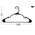 Mainstays Clothing Hangers, 18 Pack, Black, Durable PlasticM