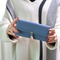 thumbnail image 4 of Cartera para mujer de piel sintética con colgante de hoja, tarjetero, organizador de chequera para teléfono, monedero con cremallera, 4 of 8