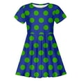 thumbnail image 4 of HOWPAY Dresses for Girls Short Sleeve A-Line Flowy Tank Dresses Polka Print Loose Fit Lightweight Summer Party Casual Sundress Blue, 4 of 4