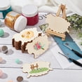 thumbnail image 5 of 20pcs Unfinished Wood Pieces Wood Cutouts for DIY Wall Decoration Pendants Sheep 57x90x2.3mm, 5 of 6