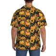 thumbnail image 3 of Kdxio Men's Hawaiian Shirt for Men Short Sleeve Shirt Pumpkins And Sunflowers3 Summer Casual Holiday Beach Button Down T-Shirts, 3 of 5