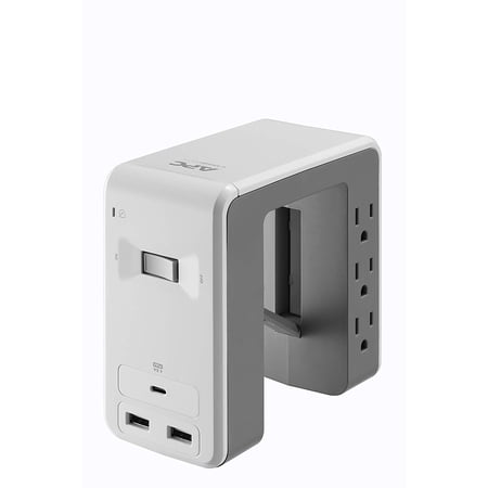 UPC: 0731304343721 | APC SurgeArrest Essential Multi-Use 6 Outlet with 2 Type-A 1 Type-C Port 4.8A USB Charger White 120V