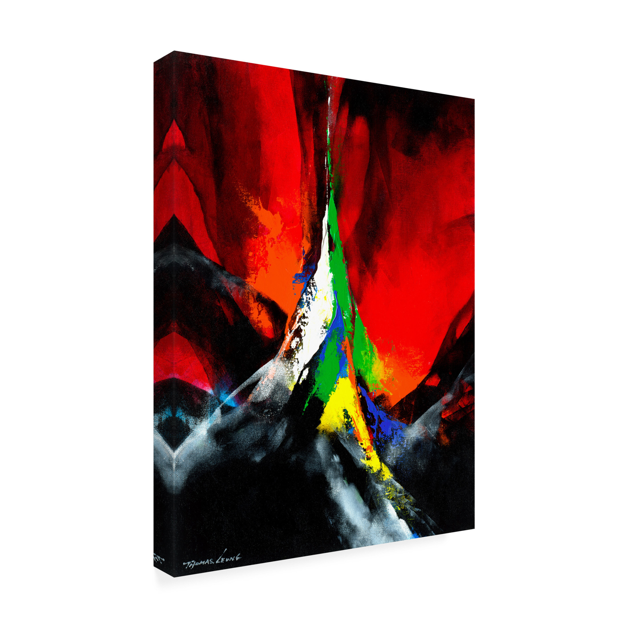 Canvas Wall Art - Thomas Leung 'Joyful II' Wall Art for Living Room, Bedroom, or Office Décor by Trademark Fine Art - 14 x 19 Inches