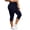 04-Dark Blue, variant on Yutgune Women's Ruched Capri Yoga Pants Elastic Waist Stretch Workout Leggings Summer Casual Gym Tights