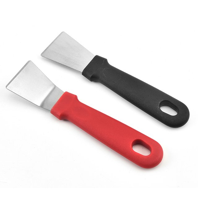 Espátula de acero inoxidable para campana extractora, cuchillo para limpieza de cocina, espátula curvada recta de aceite pesado, espátula para Wok, parte inferior de sartén (21 uds) JM