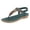 Dark Green, variant on Flip Flops for Women Bohemian Beaded Beach Sandals Lightweight Comfy Footbed Slip on Elastic Ankle Strap Summer Outdoor Flat Walking Shoes Dark Green Size 9