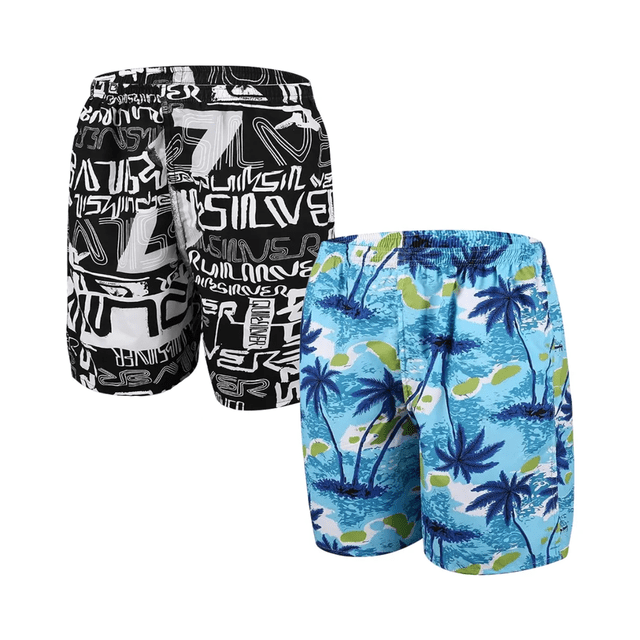 2pz Traje Baño Para Hombre Playa Short Bañador Rapido Secado Talla: XL Eo Safe Imports Azul y Negro