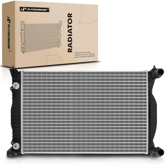 A-Premium Engine Coolant Radiator with Trans. Oil Cooler Compatible with Audi A4 2003-2008 1.8L, 2005-2008 2.0L, A4 Quattro 2003-2005 1.8L, 2005-2008 2.0L, Automatic Trans. Replace# 8E0121251C