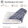 thumbnail image 3 of Luxtrada Pet Dog Bed with Cute Prints Soft Flannel Crate Bed Mat Machine Washable Pet Bed Liner for Large dog(Blue,XL), 3 of 7