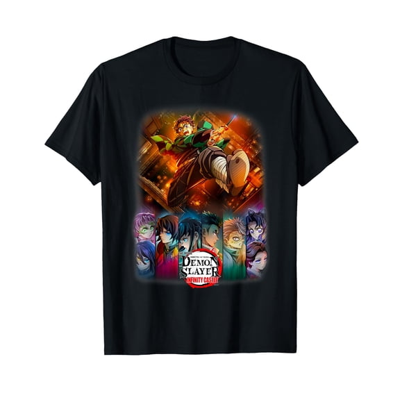 Demon Slayer: Infinity Castle Tanjiro Anime Group Poster T-Shirt