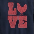 thumbnail image 3 of Instant Message - Love Chicken - Toddler & Youth Crewneck Fleece Sweatshirt, 3 of 6