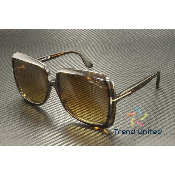 Tom Ford FT1156 52F Acetate Dark Havana Gradient Brown 59 mm Women's Sunglasses