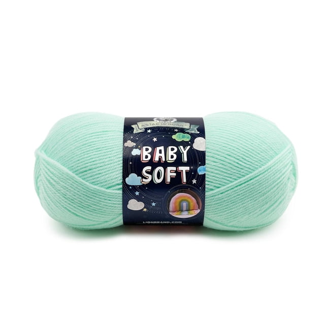 Fil Lion Brand Baby Soft Menthe #3 Light Fil de bébé verte clair 420 m/140 g