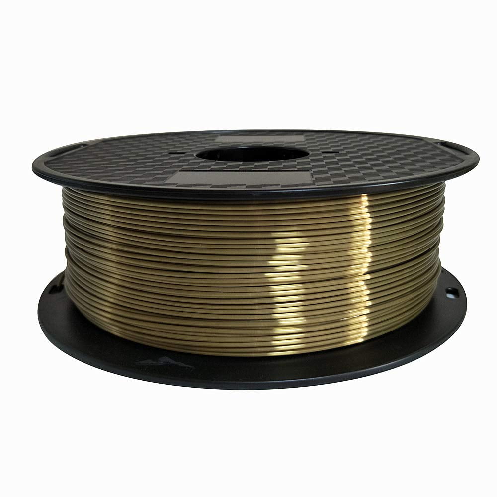 Silk Antique Gold PLA Filament 1.75 mm 1KG 3D Printer Filament 2.2LBS 3D Printing Material Silky Shiny Metallic Metal Bronze Brass Old Gold Color PLA