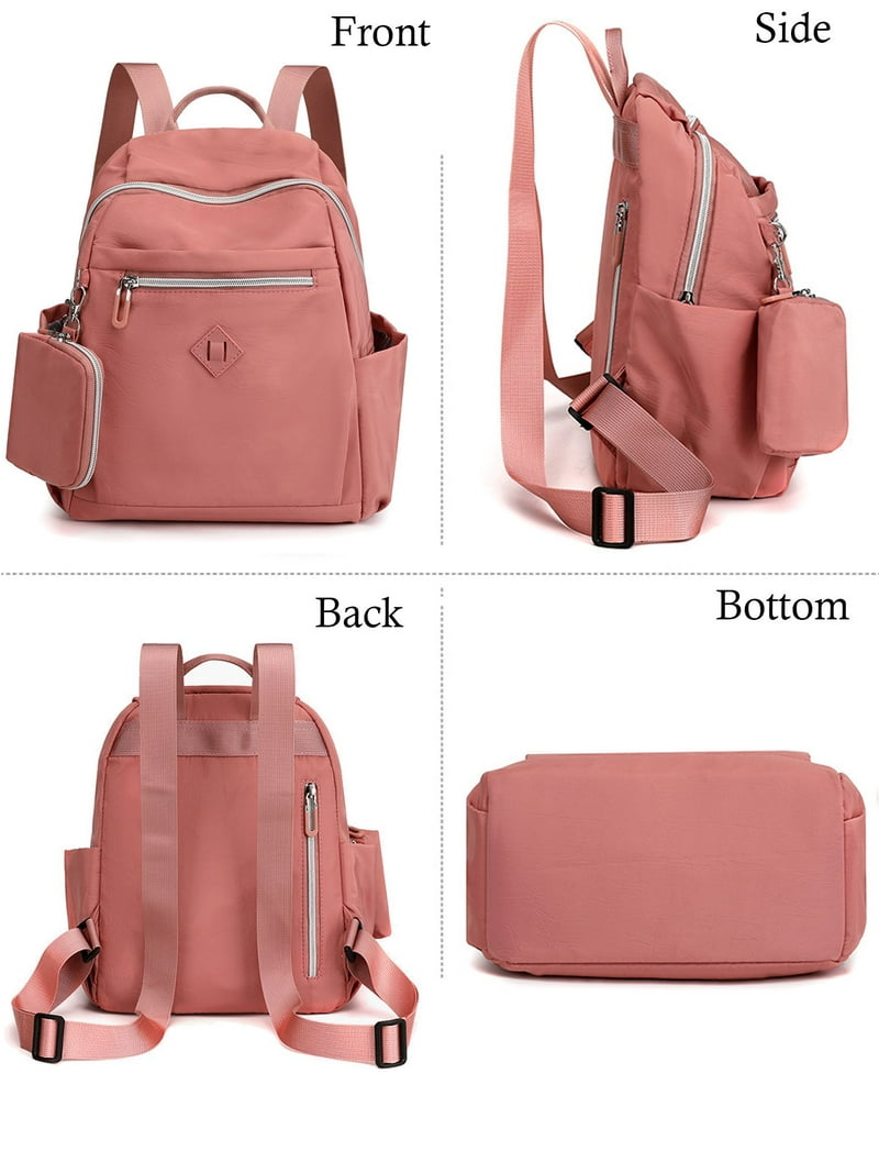 ★NOIAGO★ Nylon Daily Backpack Pink Deago Waterproof Nylon Backpack, Lightweight Mini Daypack