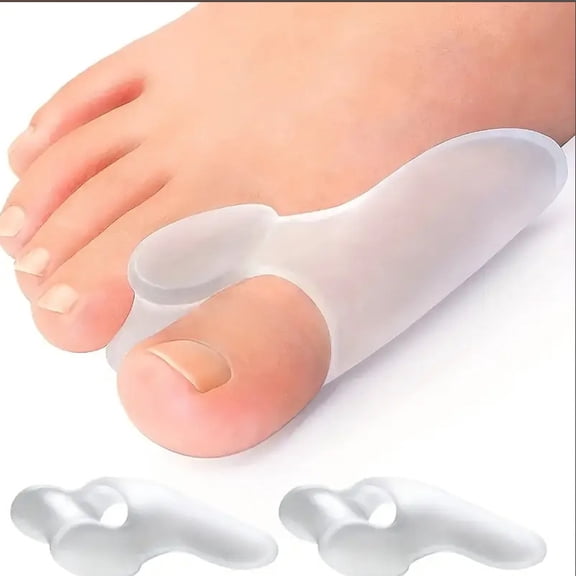 1 Pair Unisex Silicone Toe Separator Pads - Cushioning Insoles, Hand Wash Only