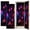 Color 3, variant on 2 Pcs School Locker Magnetic Wallpaper for Boys 12" x 36" Surreal Cosmic Landscape Floating Planets Electric Storms Mountains Reusable Removable Locker Accessories Back to School Supplies