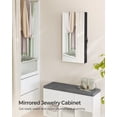 thumbnail image 6 of SONGMICS Mirror Jewelry Cabinet Armoire with Built-in LED Lights, Wall or Door Mounted Jewelry Storage Organizer, 3.8 x 14.6 x 26.4 Inches Hanging Mirror Cabinet, Gift Idea, Black, 6 of 7