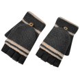 thumbnail image 2 of Gloves Mittens Winter Knitted Flip Gloves For Men And Women Adult Style Reverse Cover Warm Gloves Student Wool Korean Style Fashion Gloves Gloves Mittens, 2 of 4