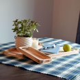 thumbnail image 2 of Oslo 3 Piece Rounded Edge Tray Set, Foxglove Wood, Natural Grain, Clear Stain, Cut Out Handles, Rectangular, 11.75, 15.75 and 19.75 Inches, 2 of 6