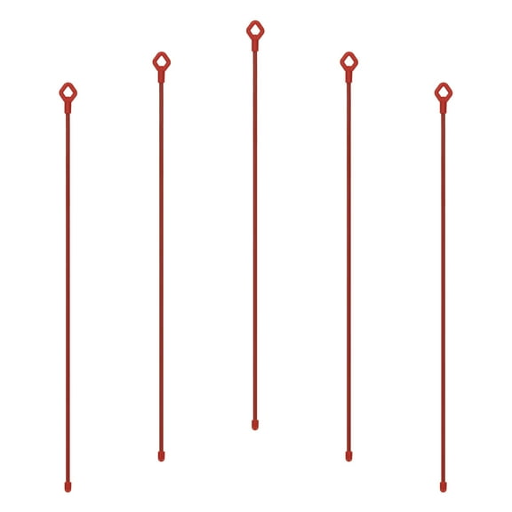 Uxcell Silicone Cable Ties, 18 Inch Reusable Twist Cable Ties Heavy Duty Bendable for Bundling Holding, 5 Pcs, Red