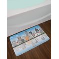 thumbnail image 2 of San Diego Bath Mat, San Diego Skyline with Grey Buildings Blue Sky and Reflections Downtown Panorama, Plush Bathroom Decor Mat with Non Slip Backing, 29.5" X 17.5", Multicolor, by Ambesonne, 2 of 2