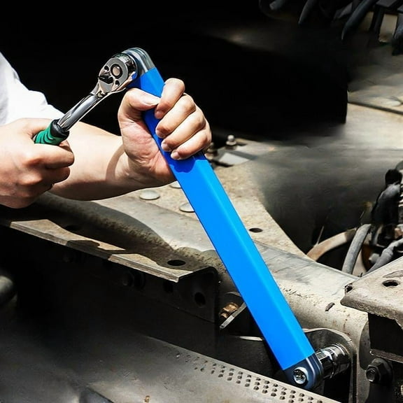 1 Set Extension Wrench, Includes 1/2", 1/4", and 3/8" Sockets, Perfect Tool for Confined Space Repairs