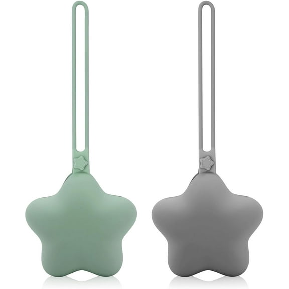 MRLESS 2PCS Silicone Pacifier Holder Case Newborn Baby Pacifiers Silicone Pouch for Boys and Girls Portable Silicone Pacifier Container Case