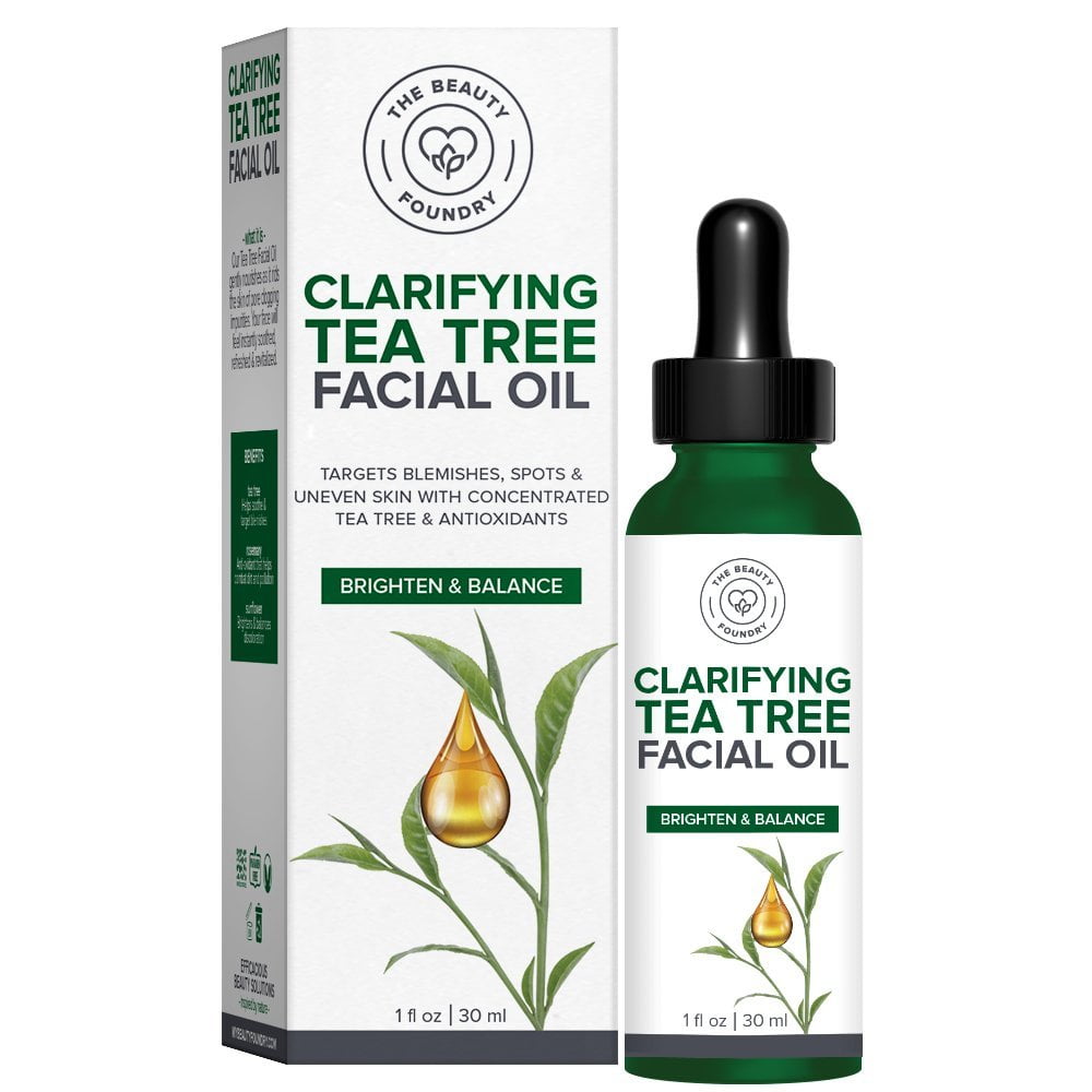 Beauty Foundry Clearifying Natural Tea Tree Facial Oil 1oz 30ml Walmart Com