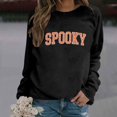 thumbnail image 2 of Halloween Sweatshirt for Women Casual Long Sleeve Pullover Sweatshirt for Daily Comfort and Style Black L, 2 of 5