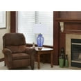 thumbnail image 3 of 150W 3 Way Ashland Glass Table Lamp With Hardback Taper Drum Fabric Shade, 3 of 5