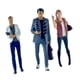 thumbnail image 4 of 3 figuras de personas a escala 1/64, minifiguras de hombre de negocios y secretaria para escenas en miniatura Blanco gris y rosa, 4 of 9