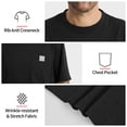 thumbnail image 5 of Kecols Men's Loose Fit Thick Work T-Shirts Soft Short Sleeve Pocket Tee(Tall & Regular)(Black,XXL,Tall), 5 of 8