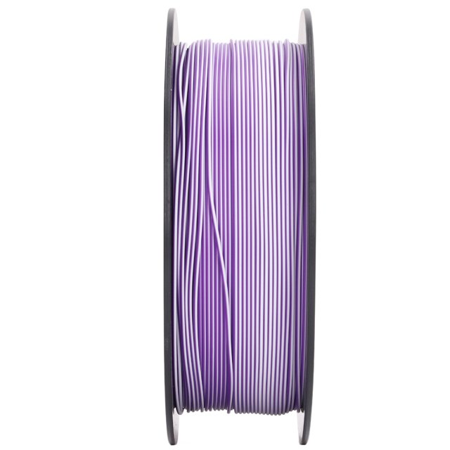 Filamento de impresora 3D filamento PLA de impresora 3D Color romántico Púrpura Blanco Impresión suave Cableado limpio Gran compatibilidad para modelos ANGGREK Otros