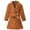 czb# Brown128, variant on CUZIBR Girls Wool Overcoat Solid Color Long Sleeve Dress Coat Button Peacoat Notch Lapel Outerwear With Belt Pockets Winter Thick Warm Jacket ,Beige,3-4 Years