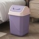 thumbnail image 5 of Papelera cuadrada con tapa para oficina y baño | Cubo de basura con tapa abatible para control de olores | Contenedor de basura de plástico para espacios pequeños, 5 of 6