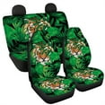 thumbnail image 6 of Xoenoiee 4 Piece Auto Interior Seat Cover Palm Monstera Leaves Tiger Print Car Seat Covers Set Auto Rear/Front Seat Protector Ultra Soft Car Bench Covers Universal Fit for SUV Sedan Van, 6 of 7
