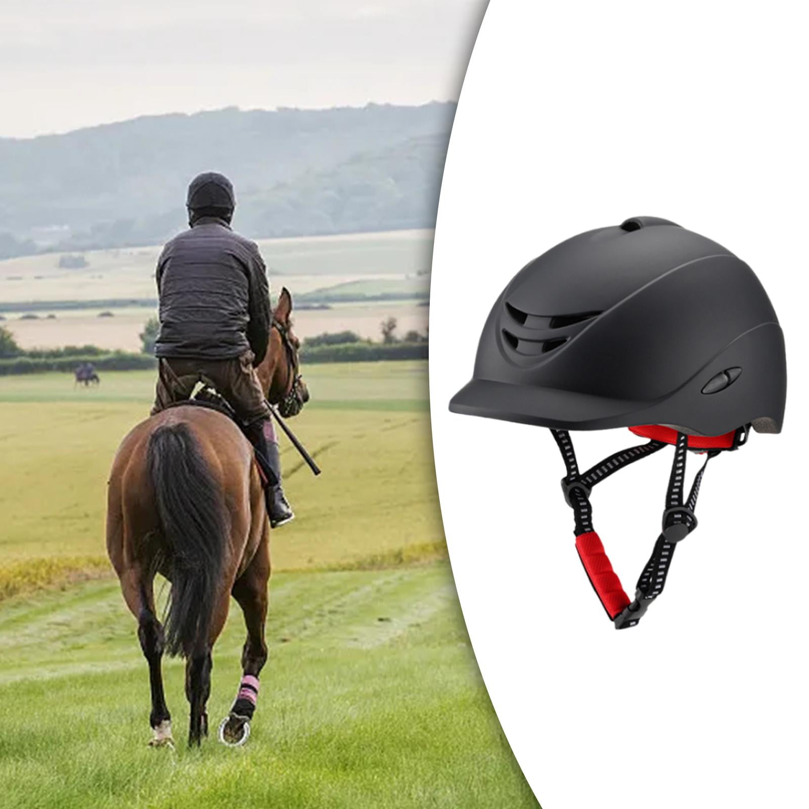 Wswqop Adults Equestrian Hat Riding Hat Lightweight Equestrian Equipment Outdoor Sports L