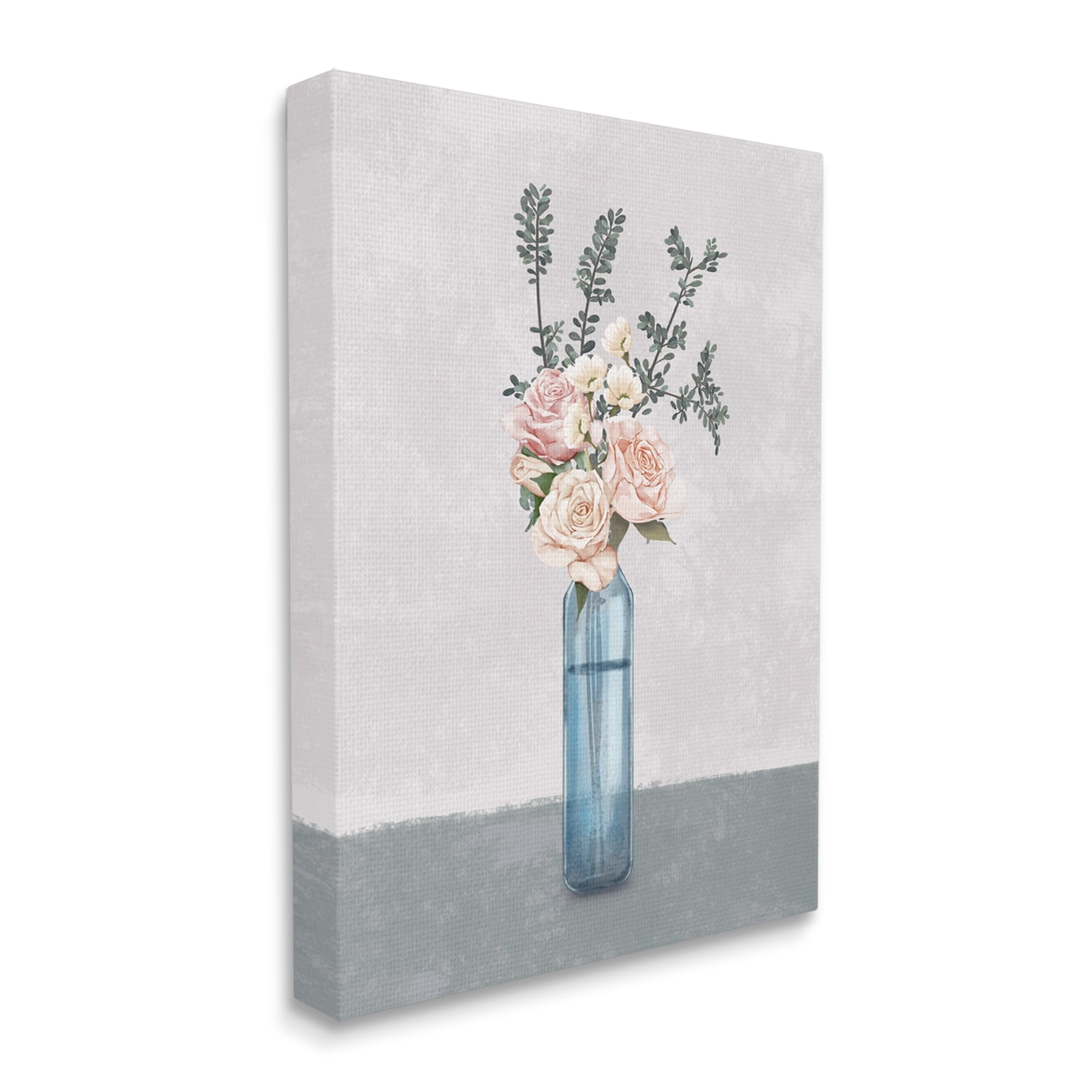Stupell Industries Spring Roses Glass Vase Austere Vintage Countryside Painting,16 x 20, Design by Ziwei Li