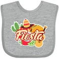 thumbnail image 3 of Inktastic Fiesta with Sombrero Taco Cactus Lime Red Pepper and Guitar in Background Boys or Girls Baby Bib, 3 of 4