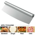 thumbnail image 2 of Uxcell Pizza Cutter Stainless Steel Shredder Razor for Pastry Dough 11.8"x1"x3.9"(L*W*H), 2 of 6
