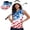 American Flag, variant on Yuyamidu Eagle Women's Golf Shirts Casual Athletic Tank Tops and Adjustable Visor Hats for Women 250 Years USA Independence Day Summer Wear for Tennis Pickleball Golf, Size S