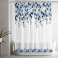 thumbnail image 5 of Blue Roses Shower Curtain Set, Waterproof Shower Curtains for Bathroom, Spring Floral Elegant Pastoral Flowers Botanical Washable Fabric Bath Curtain for Bathtub Decoration with Hooks 60x72 Inches, 5 of 9