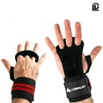 thumbnail image 1 of Gymnastics Grips Crossfit 3 Hole Wodies Leather Hand Grip Gloves with Adjustable Detached Wrist Support for Men and Women, 1 of 8