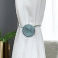 thumbnail image 4 of JeashCHAT Magnetic Curtain Tie Backs 1 Pack Rope Curtain Tiebacks Decorative Curtain Holders for Home Office Drapes Window Holdbacks, Blue, 4 of 6
